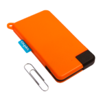 Pebble Pokket bateria externa 1000mAh tamanho micro porta-chaves - Laranja